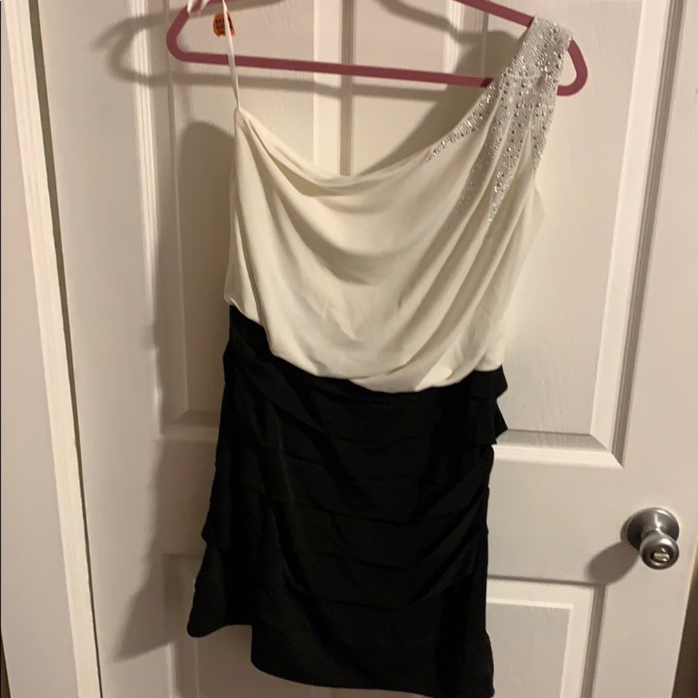 Off the shoulder body con dress
